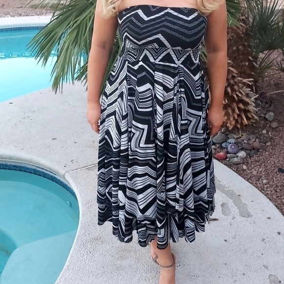 ETCETERA strapless smocked handkerchief dress or can be worn as a skirt size 2 - Picture 9 of 10